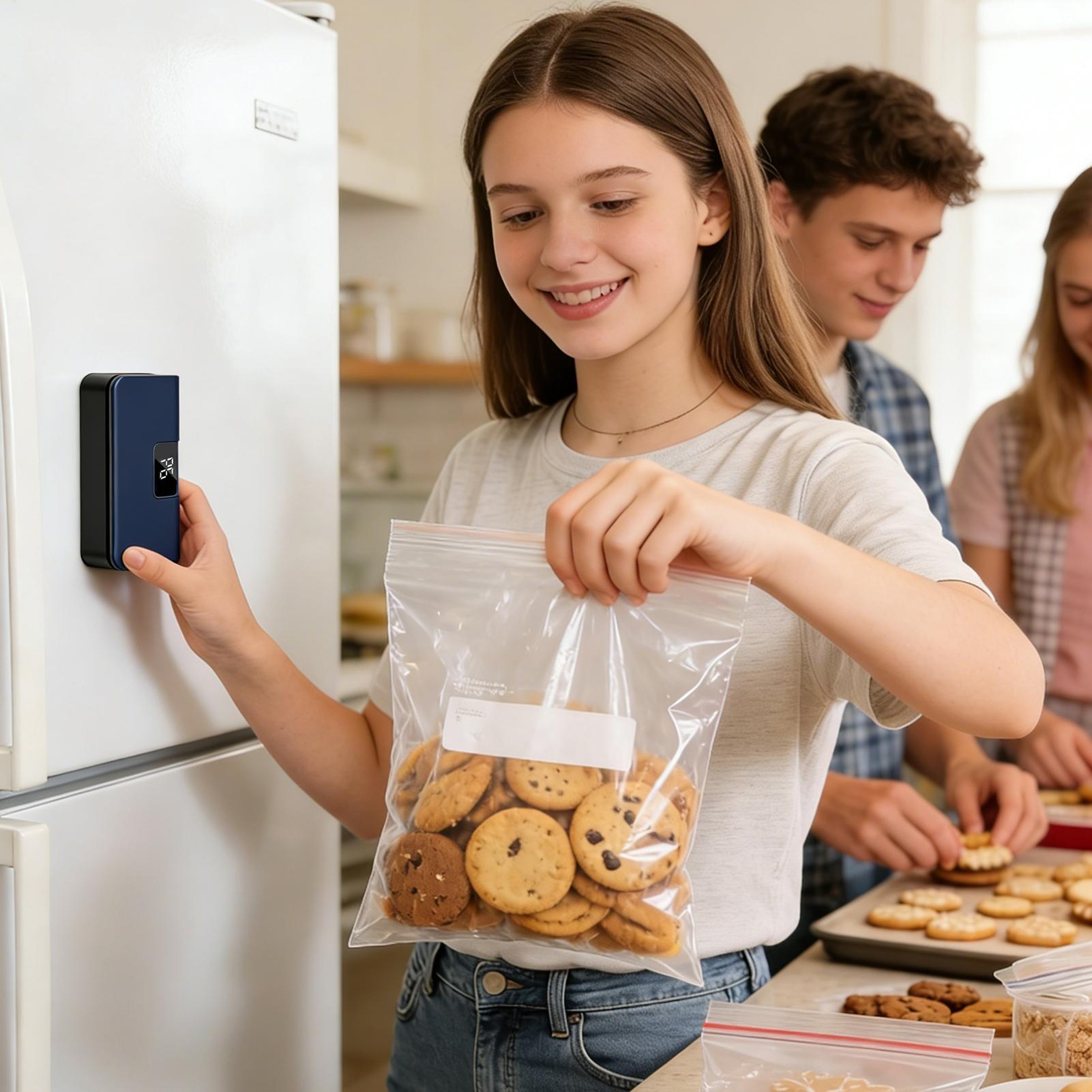 Food Prep Snacks - Мини-запайщик пакетов с LED-дисплеем, портативный, 6-уровневый,
